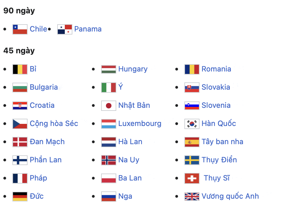 miễn thị thực đơn phương