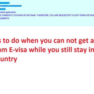 Why can not get a new Vietnam E-visa inside the country