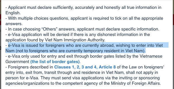 tại sao Việt Nam visa bị từ chối