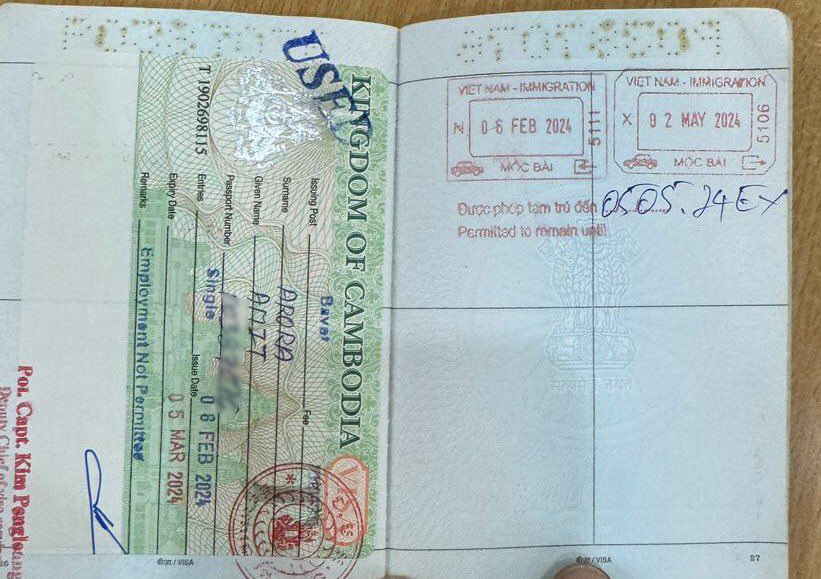 Tem visa Campuchia cấp tại cửa khẩu đường bộ