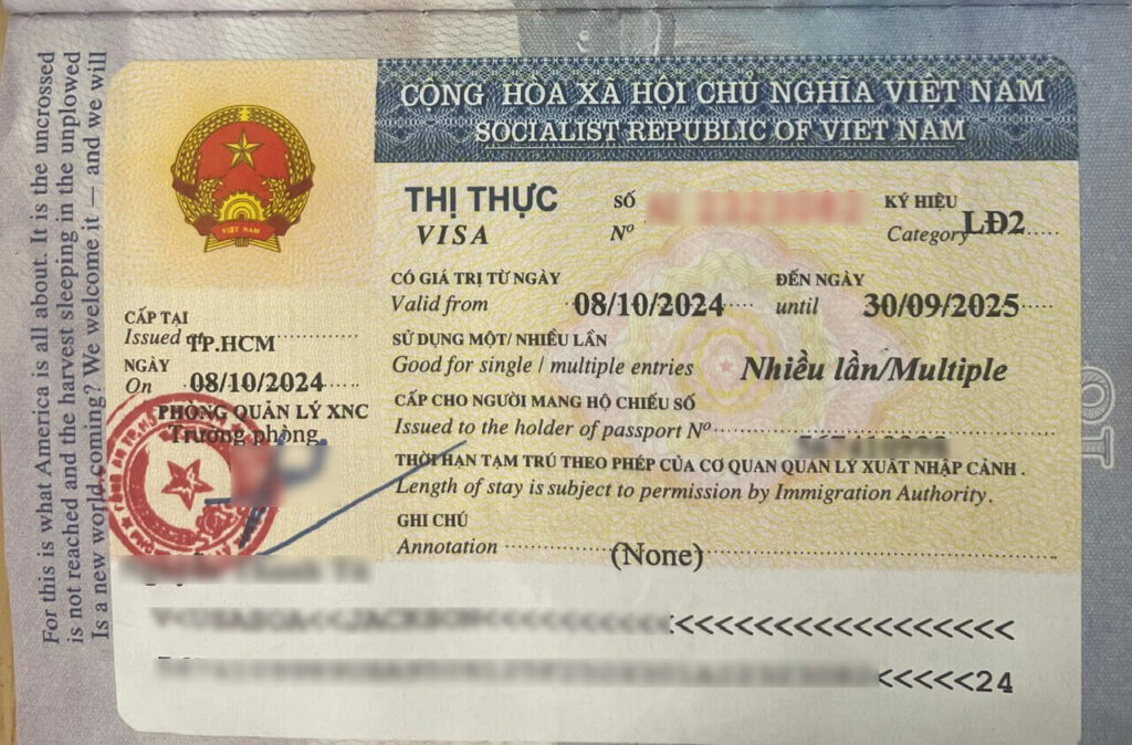 visa lao động