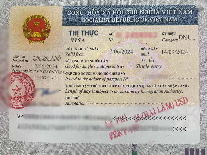 lệ phí visa Việt Nam cho người Hoa Kỳ