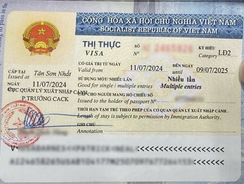 visa sân bay cho người Mỹ