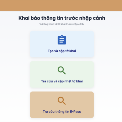 Hướng dẫn khai báo nhập cảnh Sân bay Tân Sơn Nhất