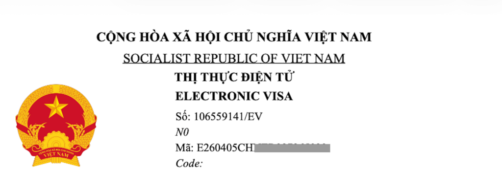 số evisa Việt Nam